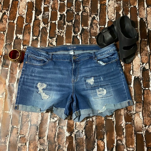 Maurices Pants - Maurice’s Plus Size Distressed Denim Jean Shorts